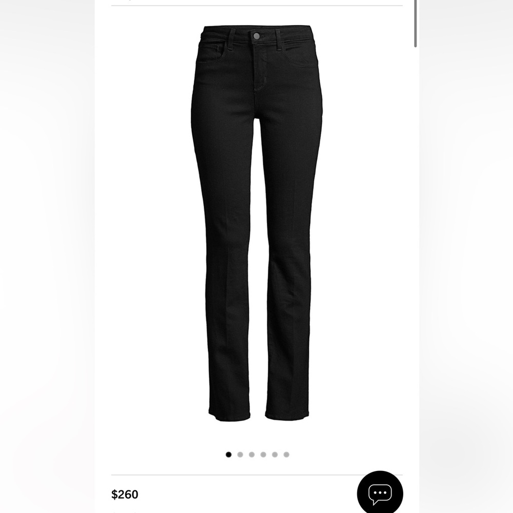 L’Agence ultra-flattering, high-rise straight leg jean in black.